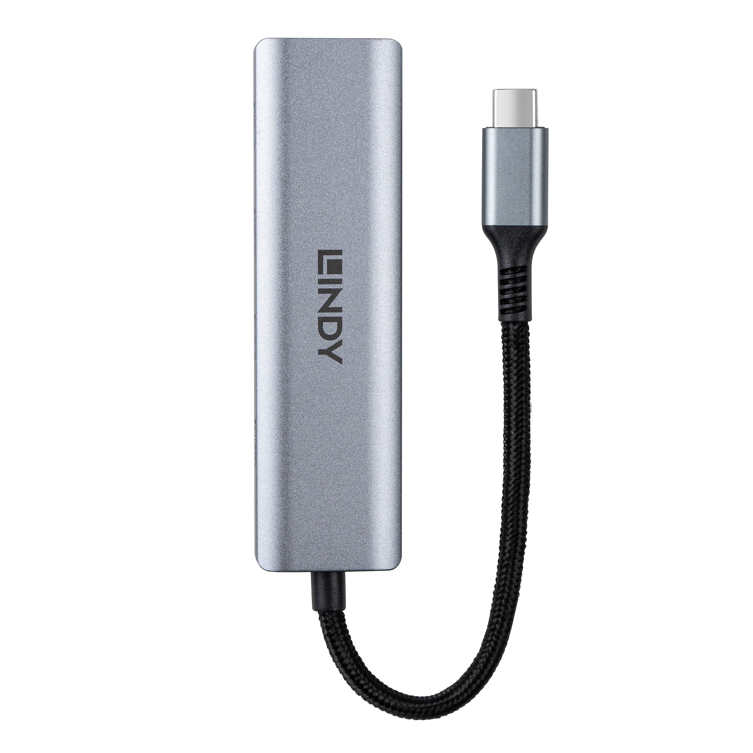 EAN 4002888434140 - Lindy 43414 hub de interfaz USB 3.2 Gen 2 (3.1 Gen 2) Type-C 10000 Mbit/s Gris imagen 4