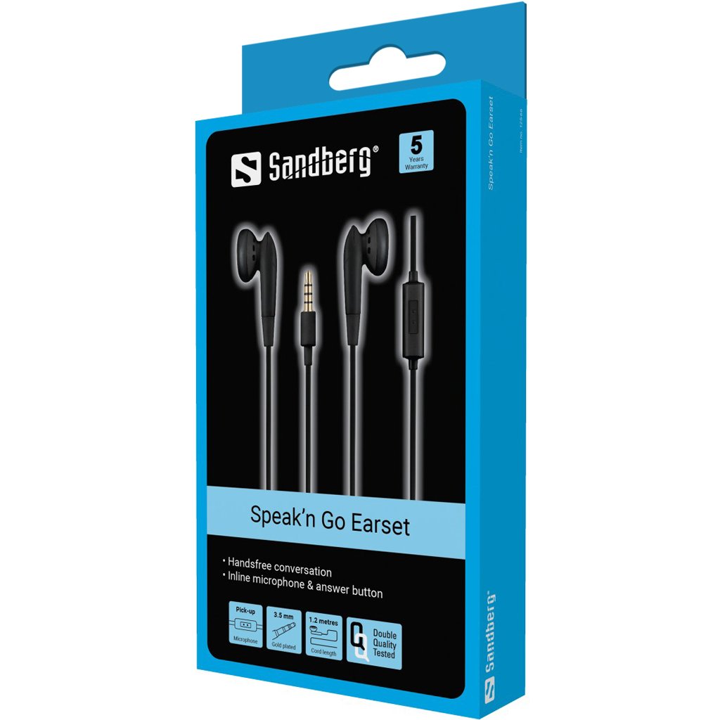 EAN 5705730125669 - Sandberg 125-66 auricular y casco Auriculares Alámbrico Dentro de oído Llamadas/Música Negro imagen 2