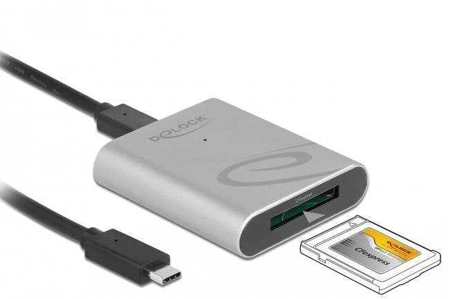Delock Usb Type-C Card Reader Im Aluminium Gehäuse Für Cfexpress Speicherkarten