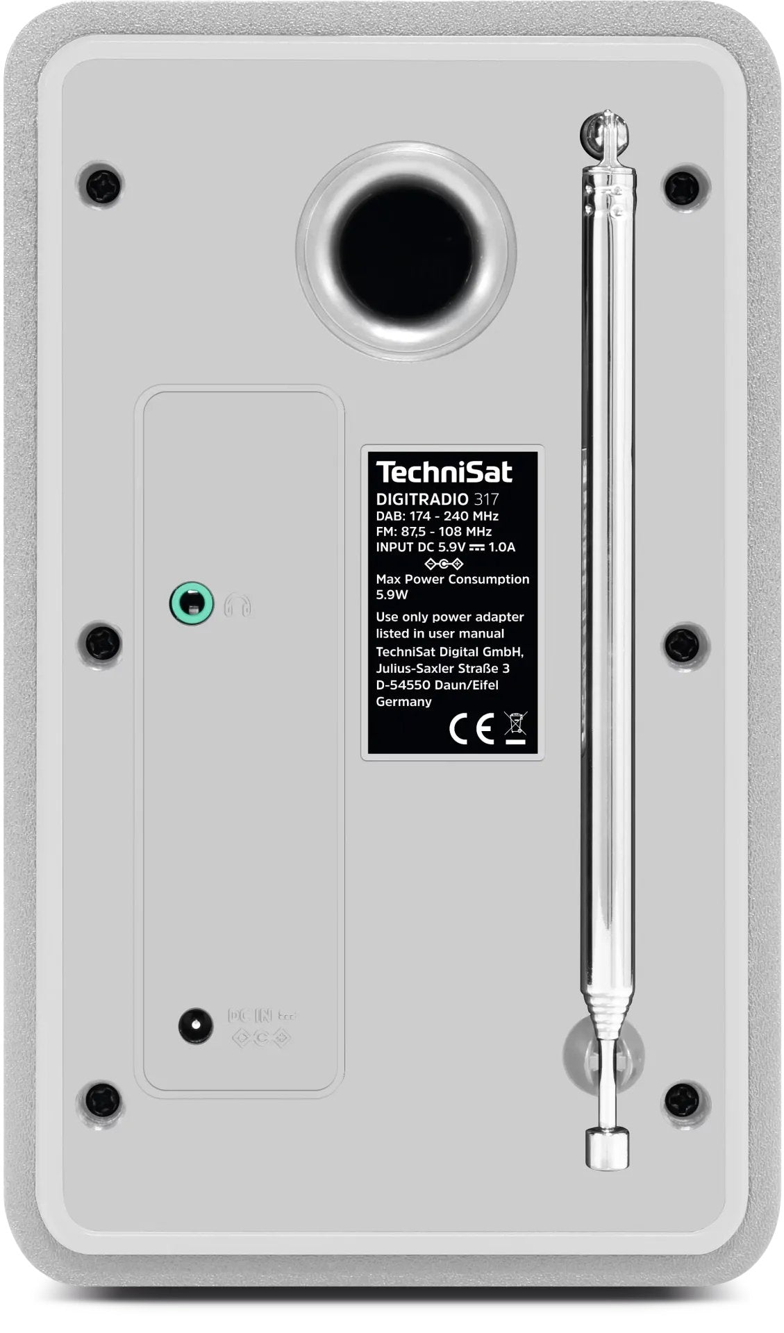 EAN 4019588139992 - TechniSat DigitRadio 317 Portátil Analógico y digital Blanco imagen 5