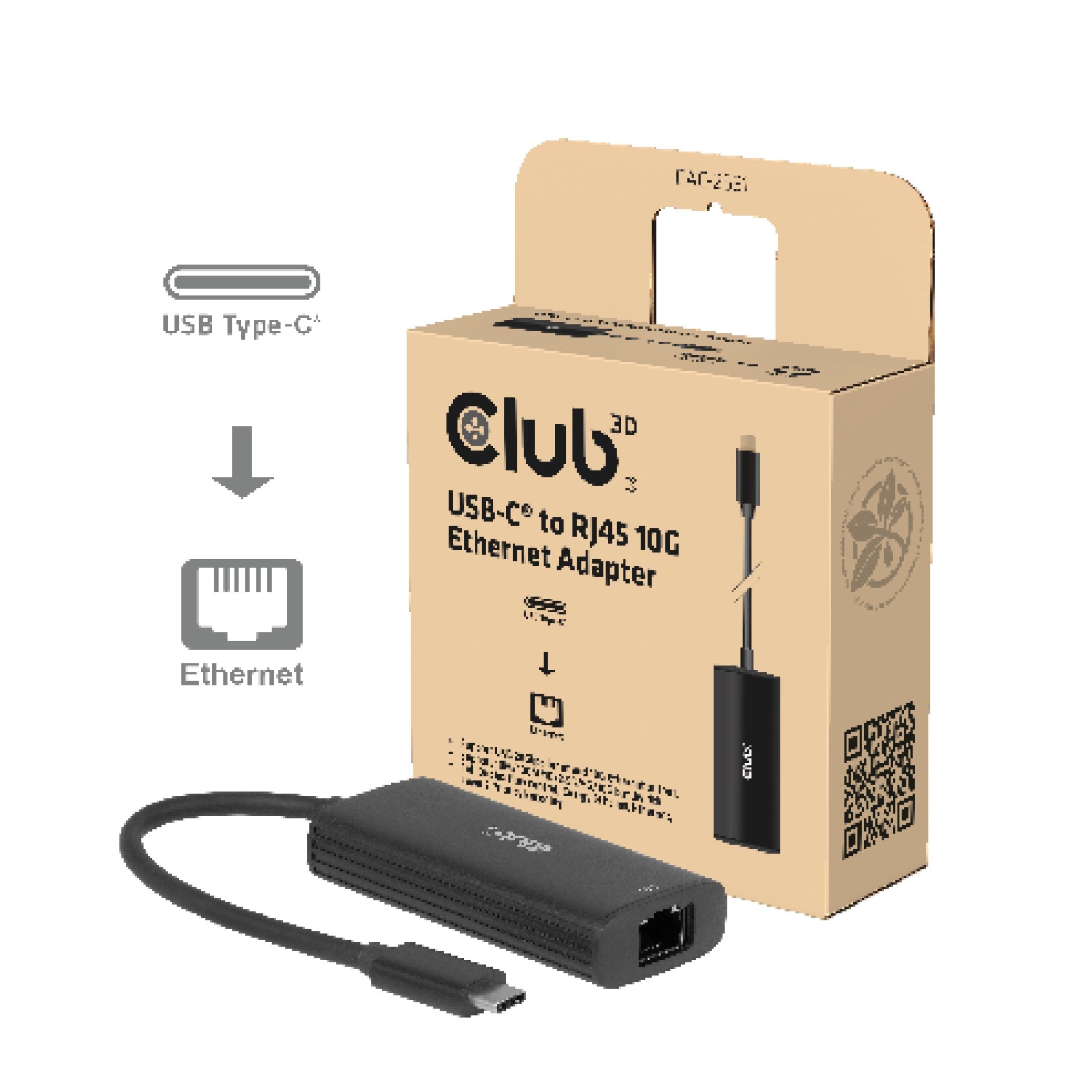 Club3d Adaptador Usb-C > Rj45 10gbps M H Retail