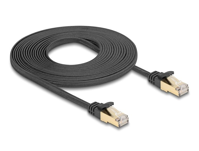 Delock Rj45 Cable De Red Plano Trenzado Cat.6a S/Ftp Macho 5m