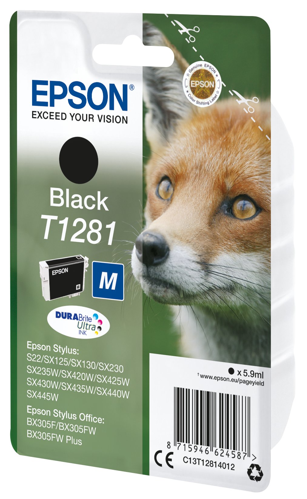 EAN 5057454503545 - Epson Fox T1281 cartucho de tinta 1 pieza(s) Original Negro imagen 1