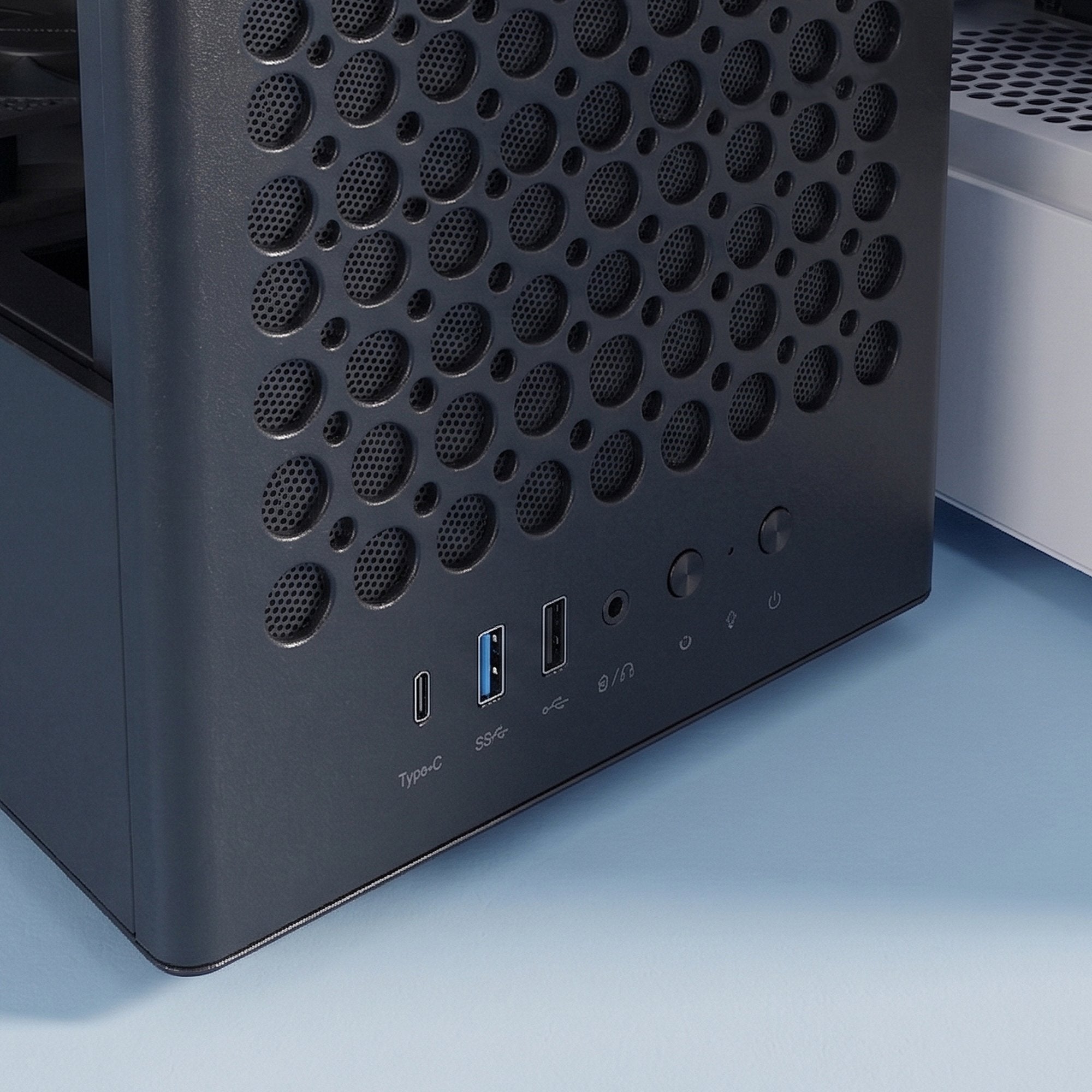 Caja Pc Atx Mars Gaming Mc-T800 Frontal Airdot Mesh 4x Ventiladores Fdb Cablehatch Usb-C Negro