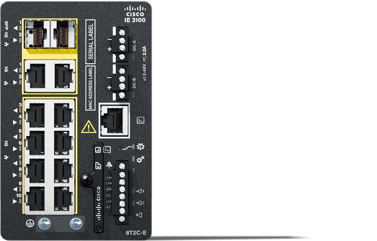 Cisco Catalyst Ie-3100-8t2c-E Switch Gestionado L2 Gigabit Ethernet (10/100/1000) Negro