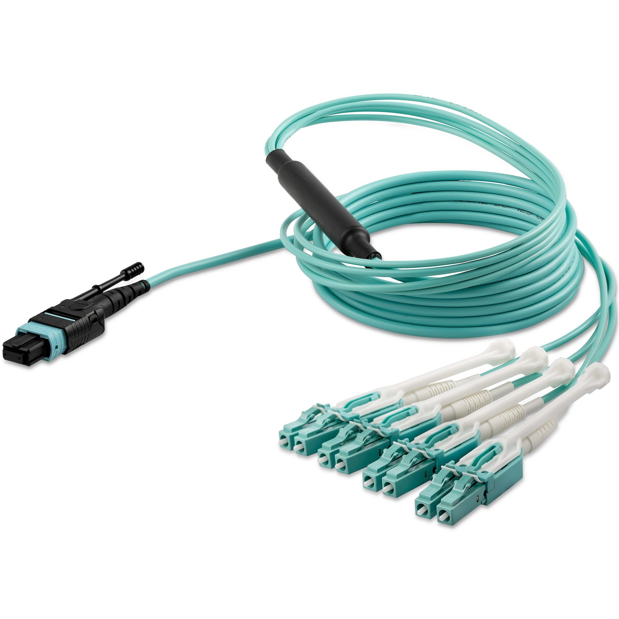 Startech.Com Mpo8lcpl2m Cable De Fibra Optica 2 M Om3 Mpo/Mtp 8x Lc Aqua