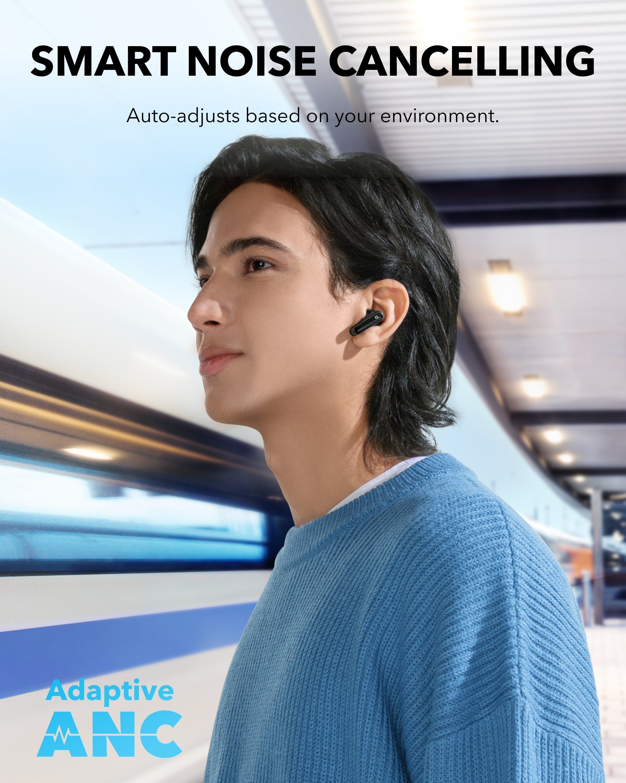 Auriculares Inalámbricos Soundcore P40i, Negro