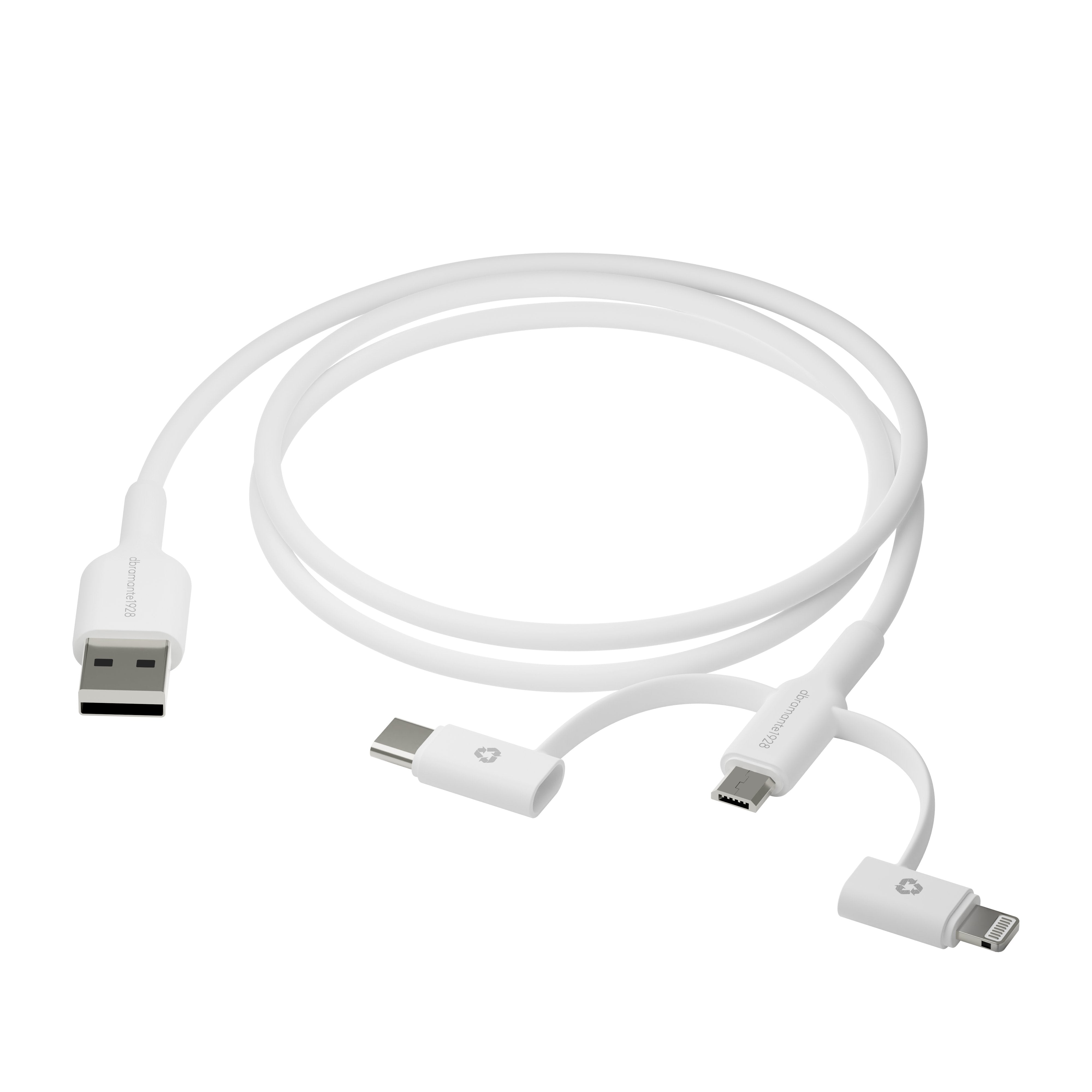 EAN 5711428071767 - dbramante1928 CBX3A3WH7176 cable USB 1 m USB A USB C/Micro USB-A/Lightning Blanco imagen 1