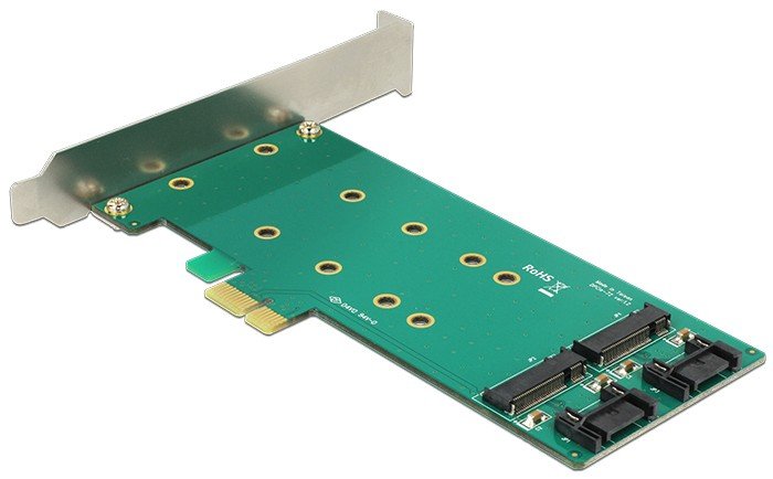 Delock Tarjeta Pcie X1 > 2 X M.2 Key B Low Profile