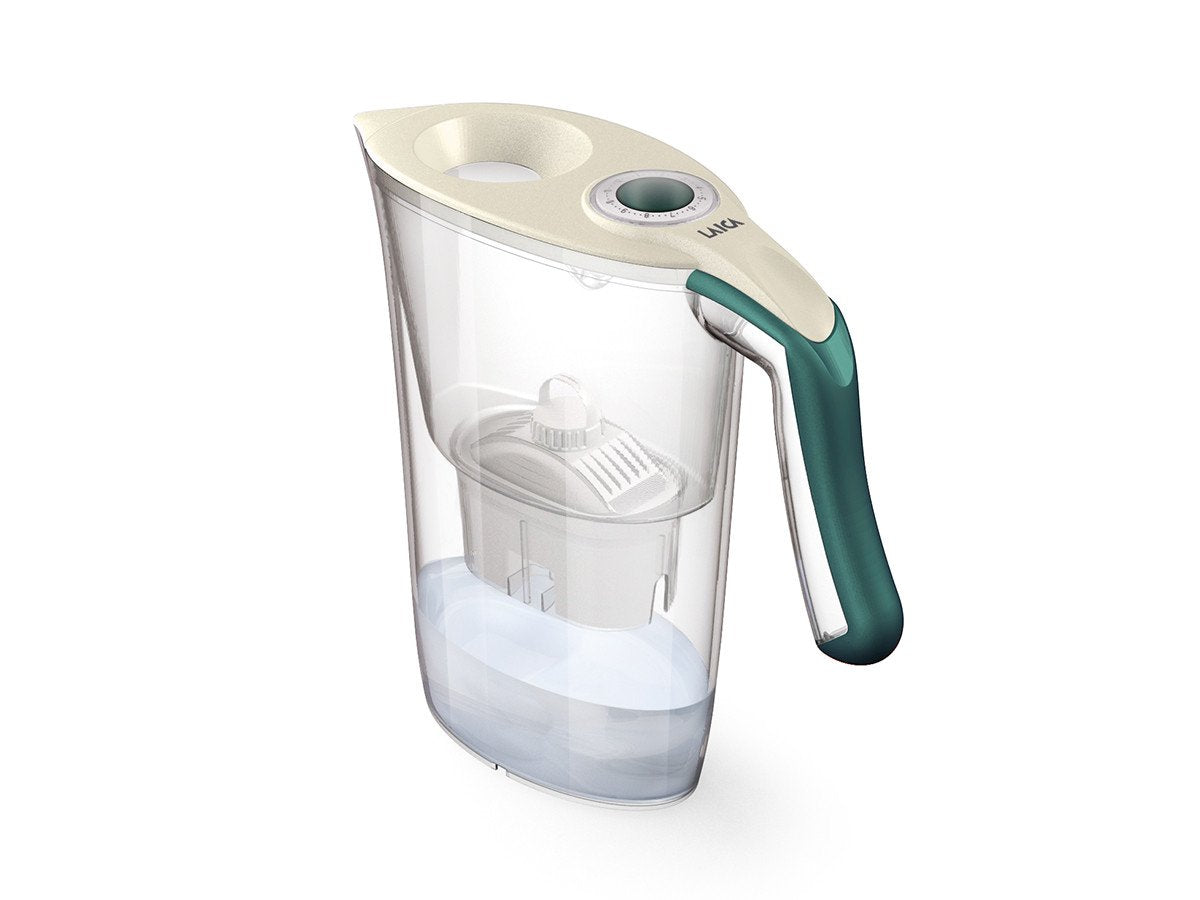 Pack Jarra Filtrante Laica Carmen Tosca 2.3l Verde Oscuro Jarra + 1 Filtro Bi-Flux