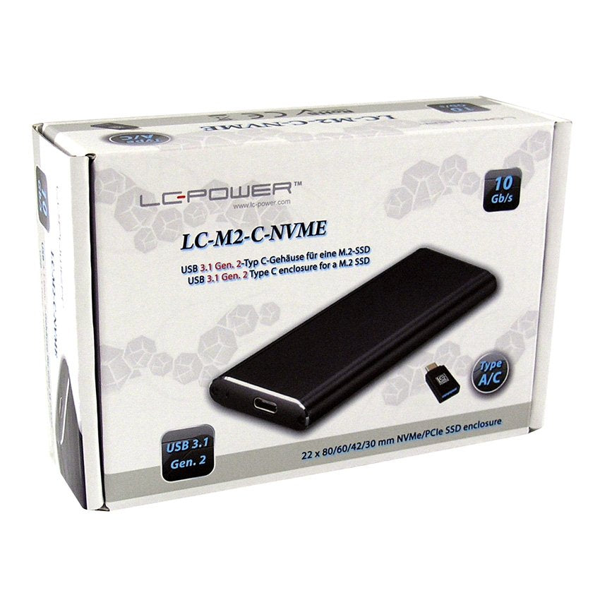 EAN 4260070126680 - LC-Power LC-M2-C-NVME caja para disco duro externo Caja externa para unidad de estado sólido (SSD) Negro imagen 9
