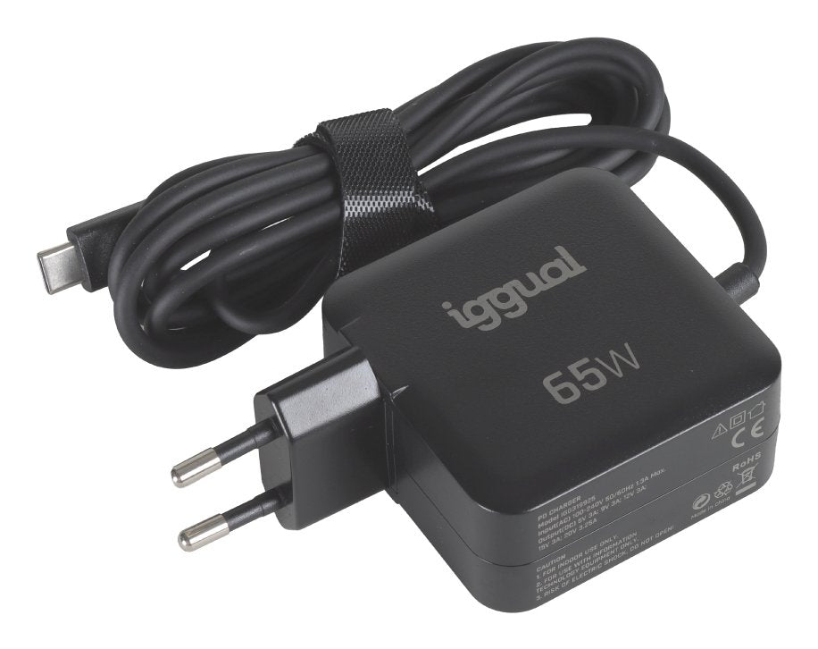 EAN 8435364319925 - iggual PD 65W Universal Negro Corriente alterna Carga rápida Interior imagen 2