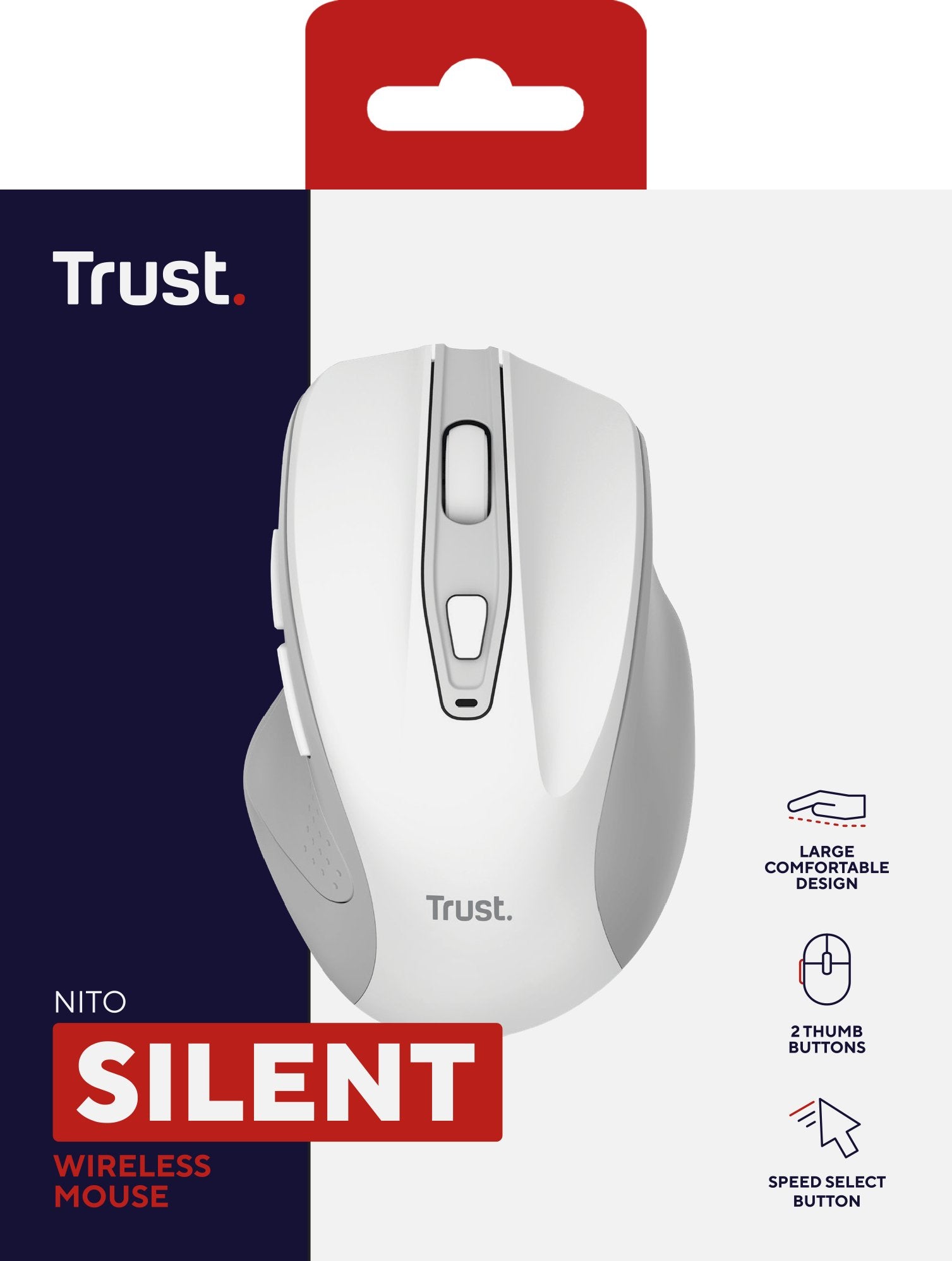 Ratón Inalámbrico Trust Nito Silent Hasta 2200 Dpi Blanco