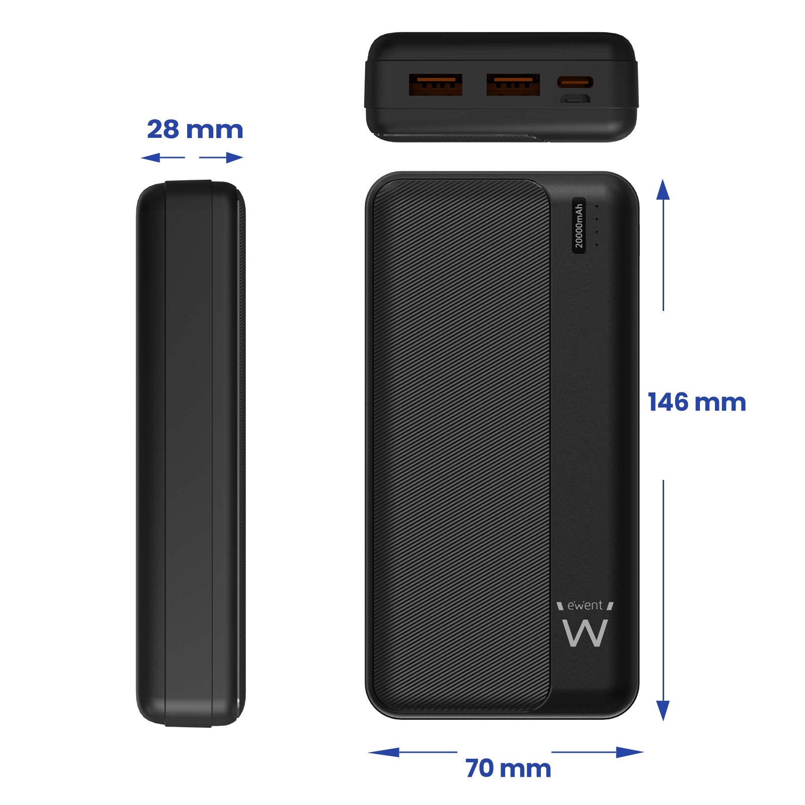 EAN 8052101434293 - Ewent EW1163 batería externa Polímero de litio Negro imagen 2