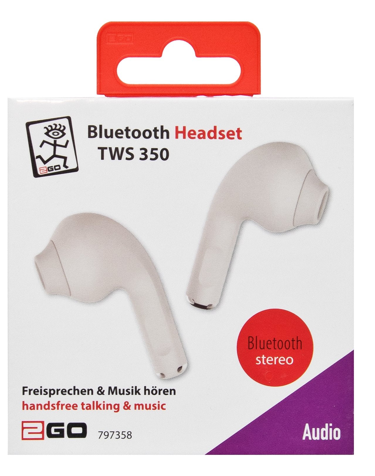 Auricular Bluetooth 2go Tws 350 Blanco