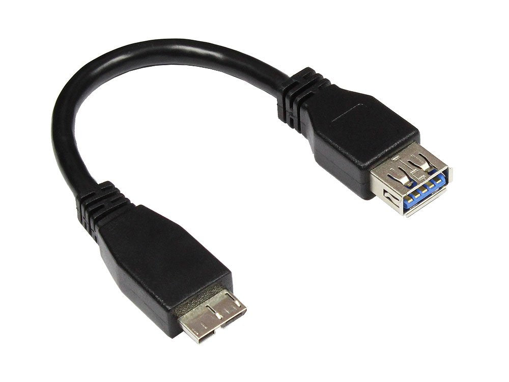 Adaptercable Usb 3.0 Otg (On-The-Go), Stecker Micro B An Buchse A, Schwarz, 0,1m, Good Connections®