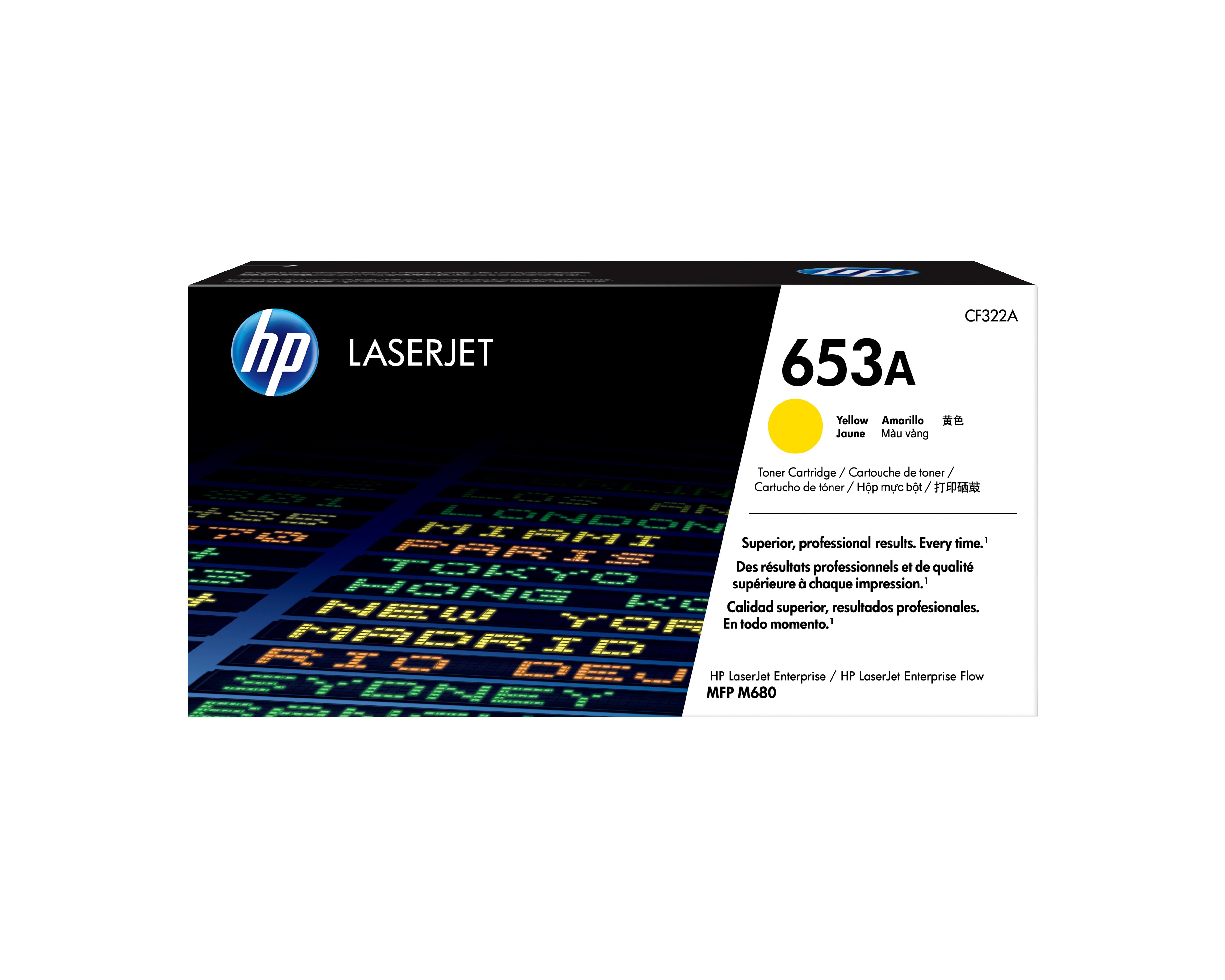 EAN 0886112501143 - HP 653A Yellow Original LaserJet Toner Cartridge cartucho de tóner 1 pieza(s) imagen 1