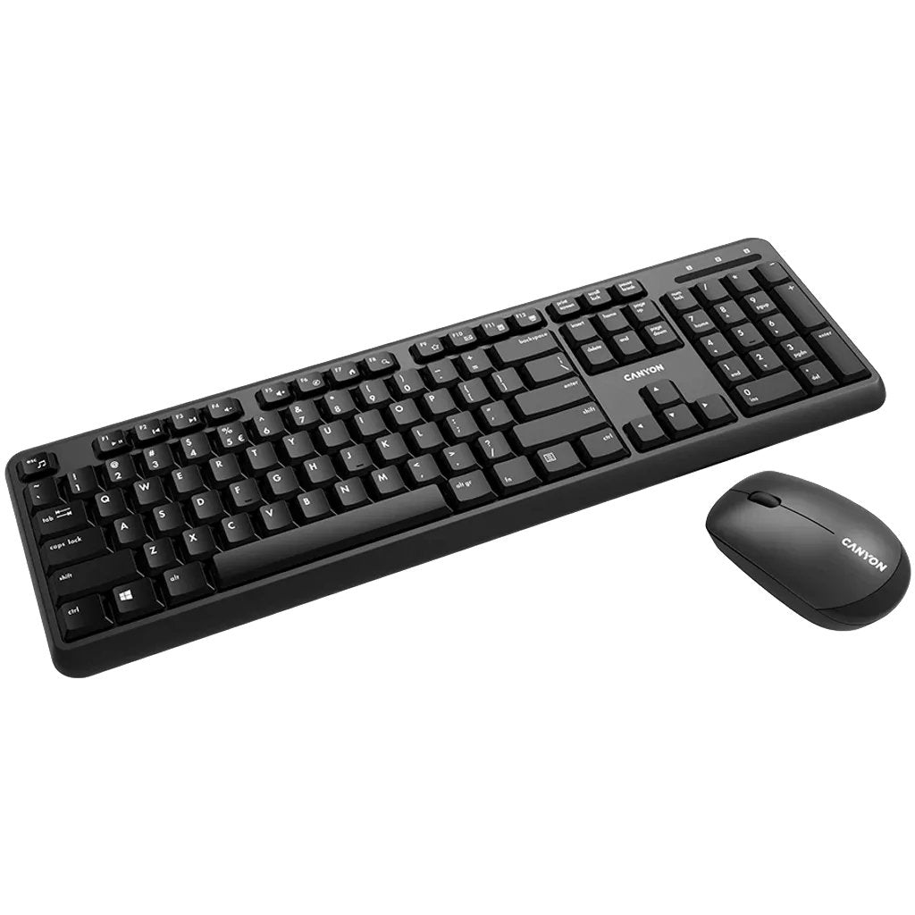 Canyon Set-W20 En Ru Keyboard+Mouse Velvet Wireless Black