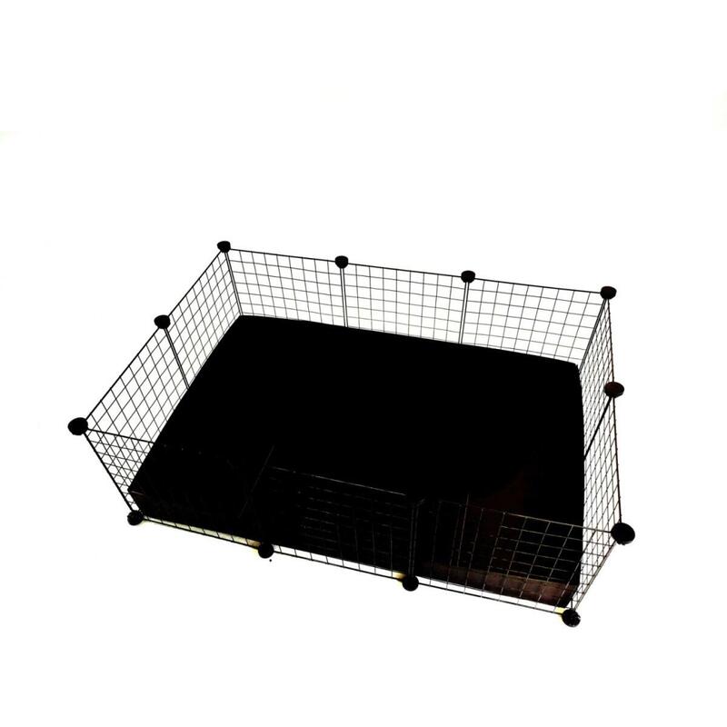C&C Jaula Modular 3x2 110x75 Cm Cobaya, Erizo, Negro