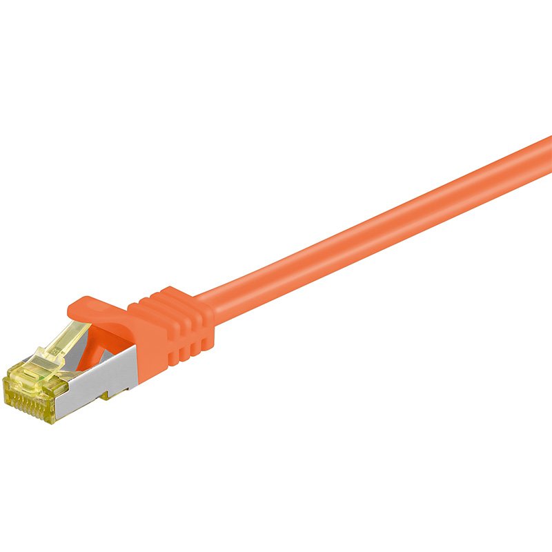 Latiguillo Cat 7, S/Ftp, 25.00 M, Naranja, Lszh Goobay