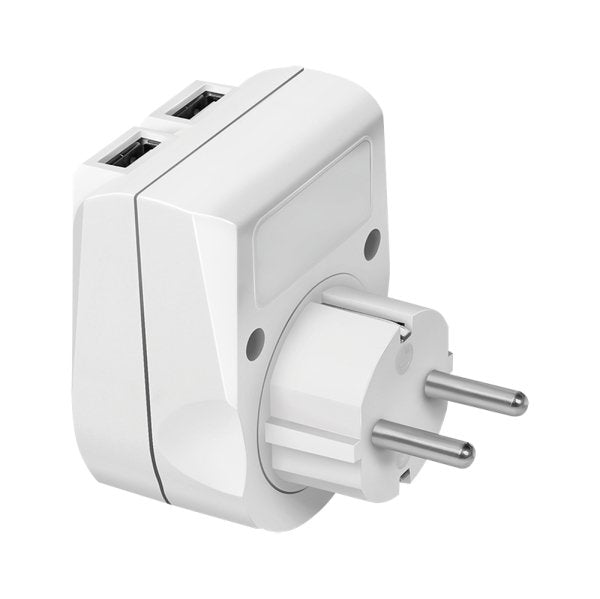 Adaptador De Enchufe Logilink 1x Cee 7/3 + 2x Usb-A