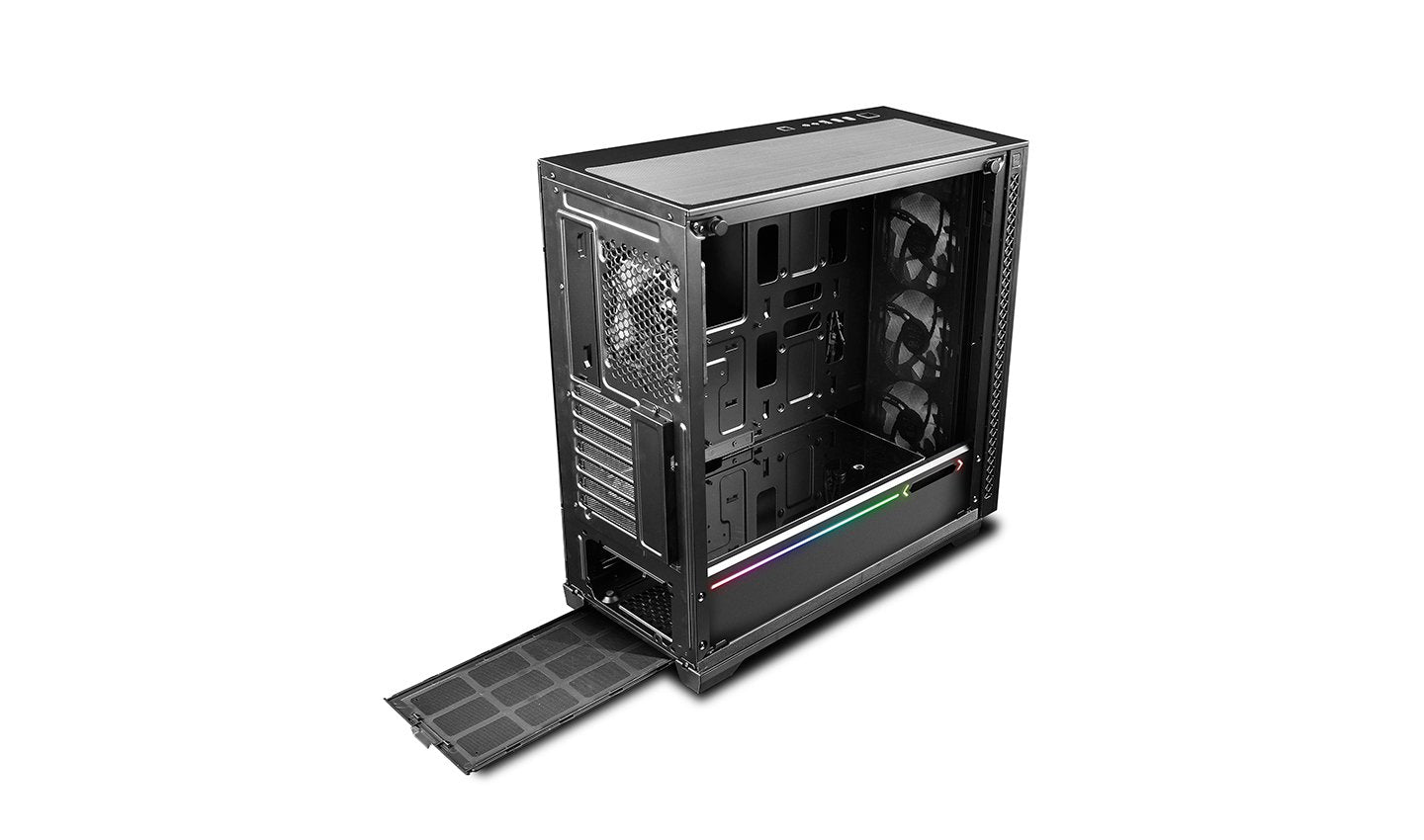 Caja Pc Deepcool E-Atx Matrexx 70-Add Rgb Black Tempered Glass Bahias 2x3'5,4x2'5/2xusb3.0/1xusb2.0/1xaudio(Hd)/1xmic/Cristal Templado