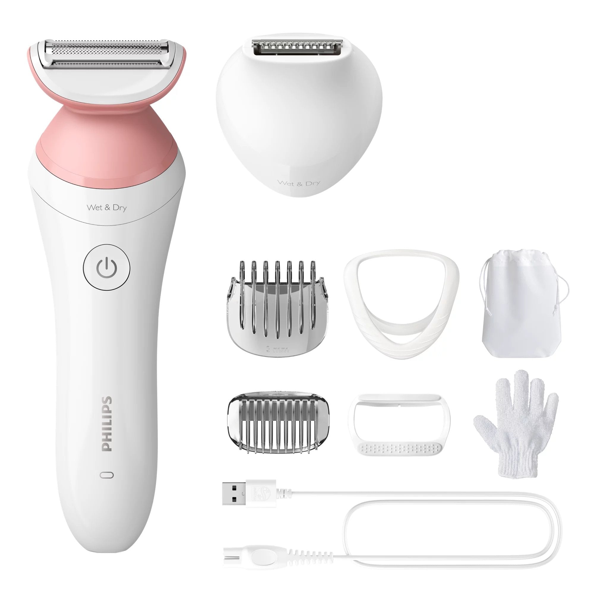 EAN 8710103998174 - Philips 6000 series BRL146/00 maquinilla de afeitar para mujer 1 cabezal(es) Recortadora Gris, Rosa, Blan imagen 1
