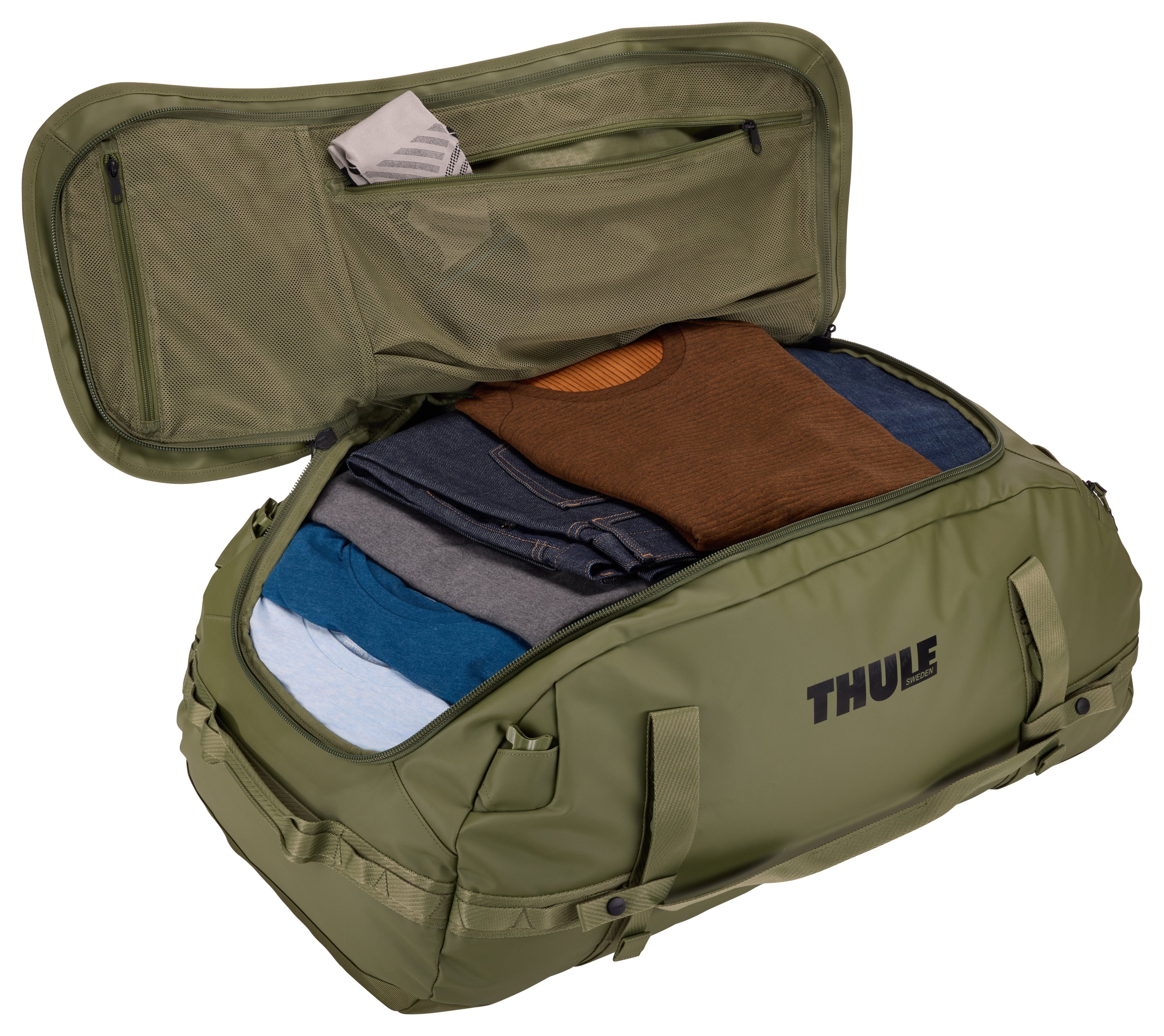 EAN 0085854255288 - Thule Chasm TDSD304 Olivine bolso de lona 90 L Poliéster Oliva imagen 5