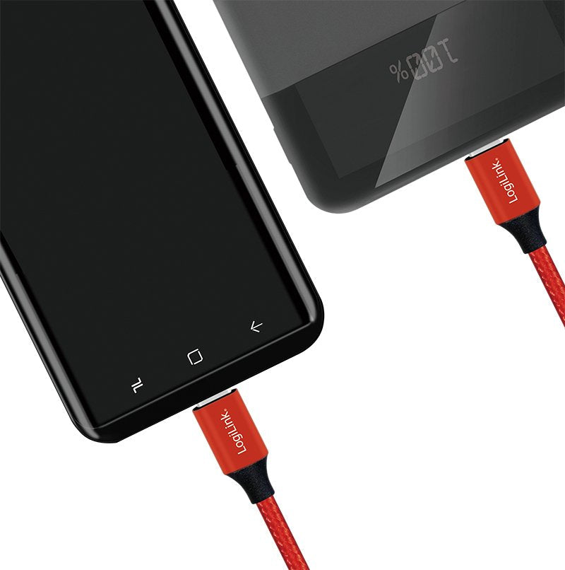 Logilink Cu0155 Cable Usb 0,3 M 2.0 Usb C Negro, Rojo