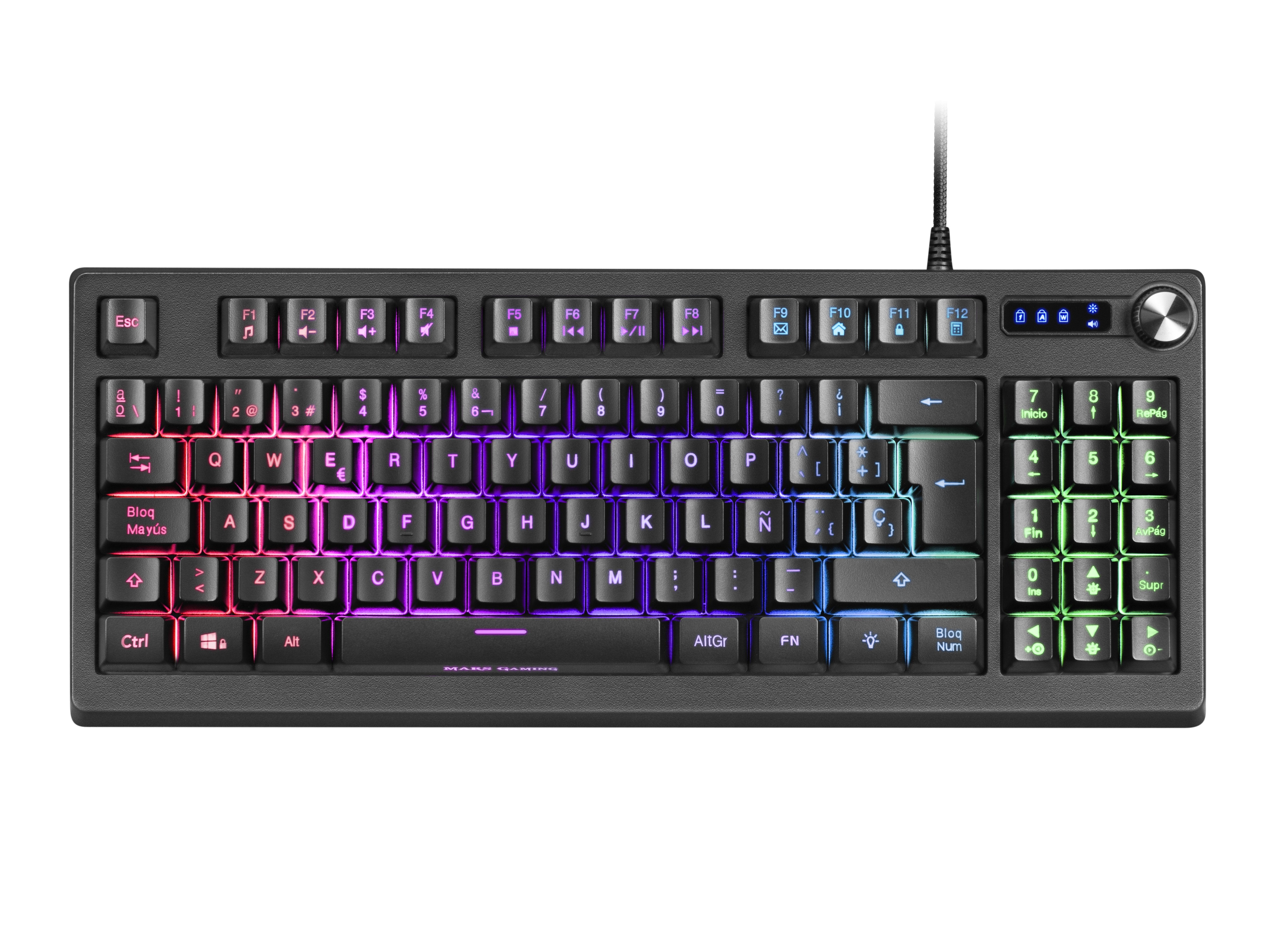 Teclado Gaming Semimecánico Mars Gaming Mkrevo