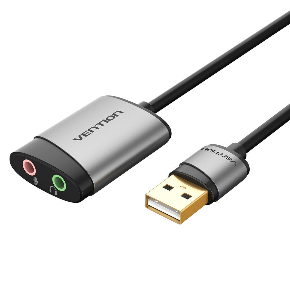Tarjeta De Sonido Vention Cdkhb Usb Macho 2xjack 3.5 Hembra