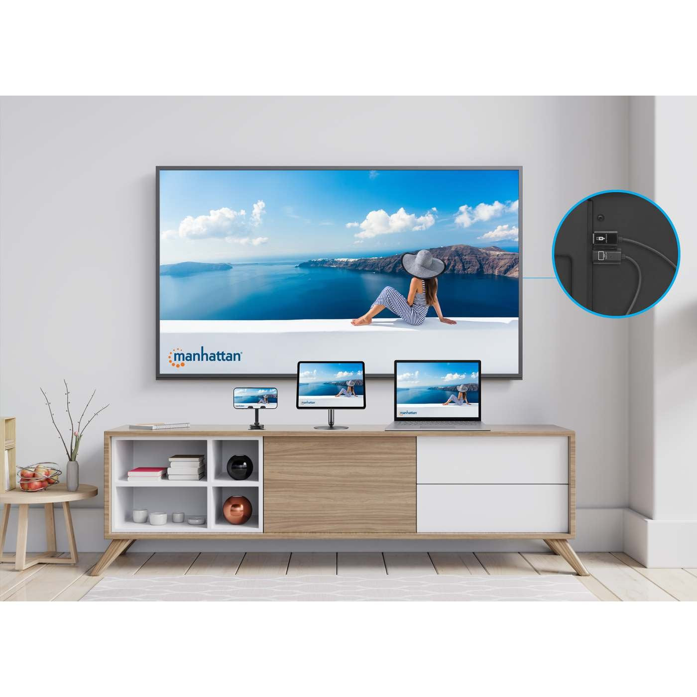 EAN 0766623208420 - Manhattan 208420 extensor audio/video Transmisor y receptor de señales AV Negro imagen 4