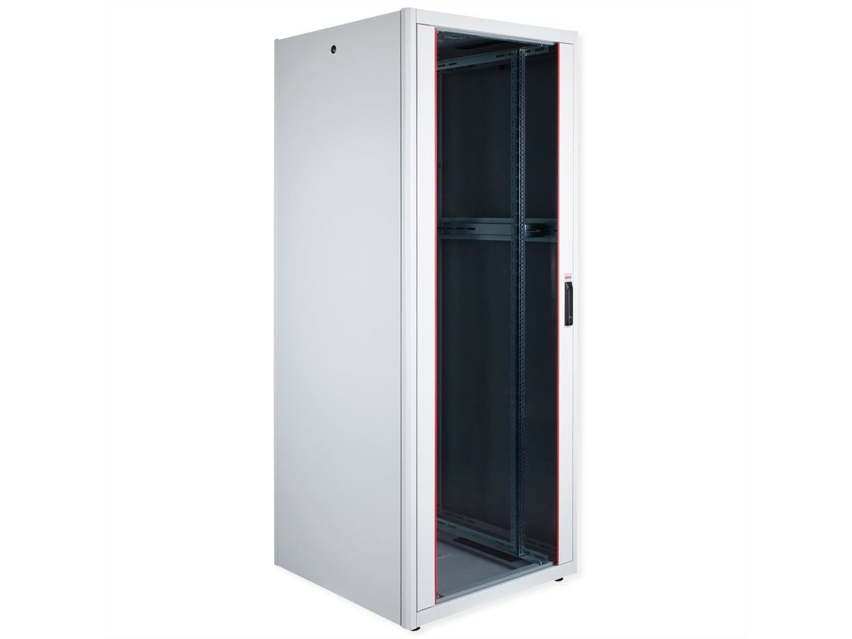 Roline 19-Zoll Netzwerkschrank Pro 42 He, 800x800 Bxt Glastr Grau