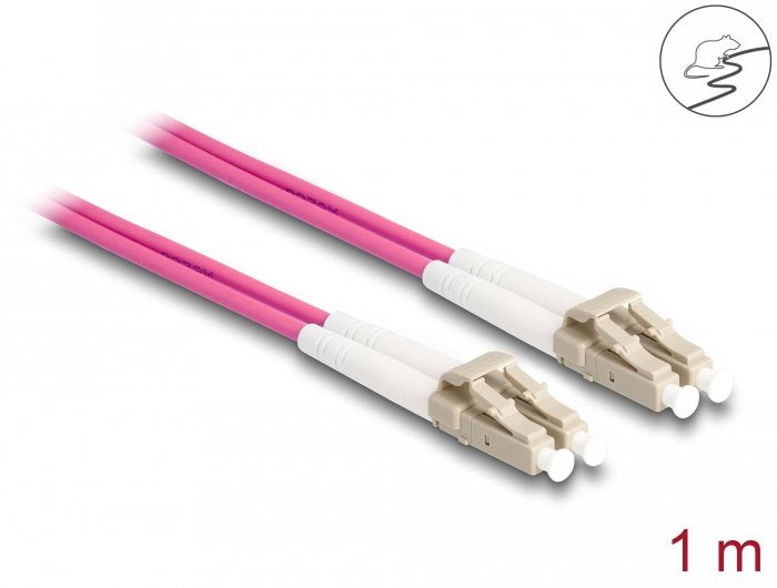 Delock Lwl Cable Mit Metallarmierung Lc Duplex Zu Lc Duplex Multimode Om4 1 M