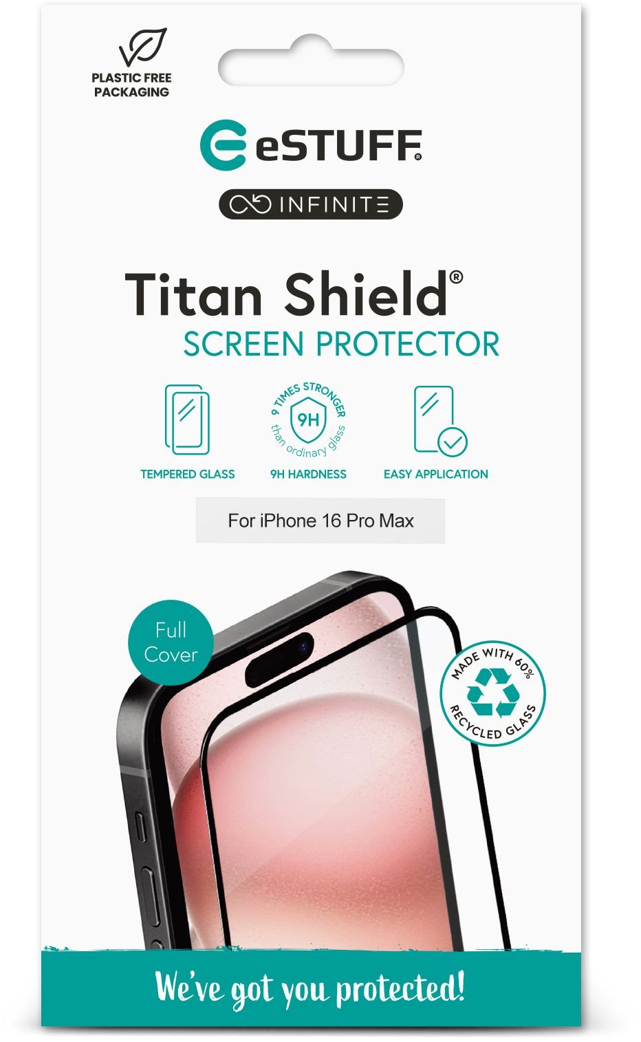 Infinite Apple Iphone 16 Pro Max Clear Glass Titan Shield.