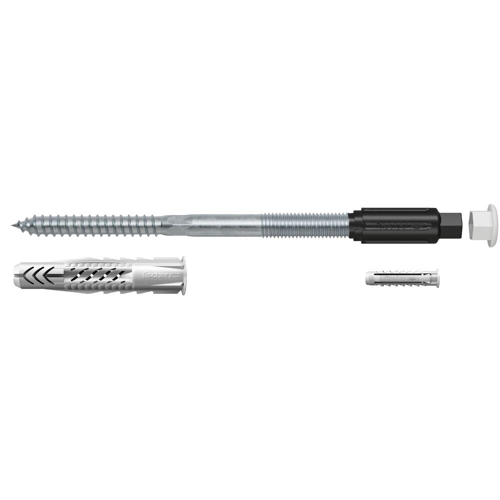 Fischer Sistema De Montaje A Distancia Thermax 8/180 M6 B, Tacos Negro/Gris, 2 Unidades 520115