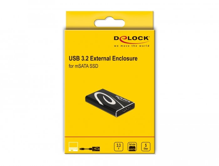Delock Caja Externa Superspeed Usb Para Ssd Msata 42006