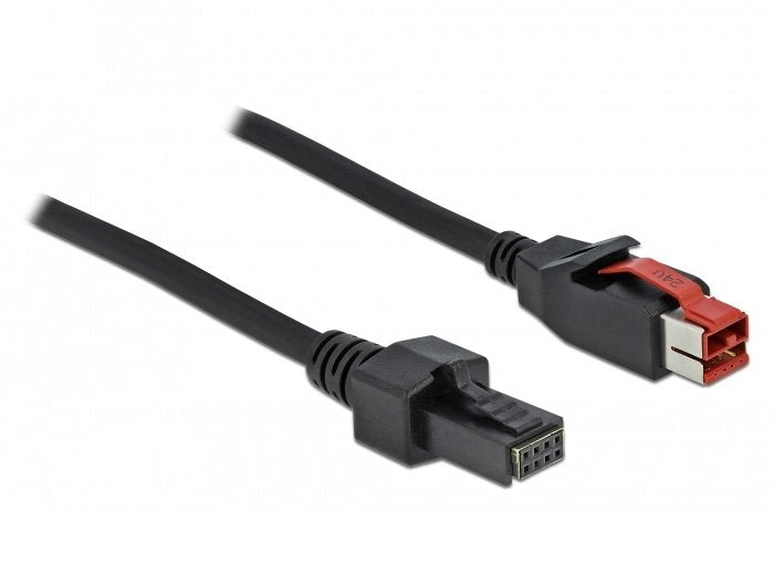 Delock Powerojousb Cable Stecker 24 V Zu 2 X 4 Pin Stecker 5 M Für Pos Drucker Und Terminals