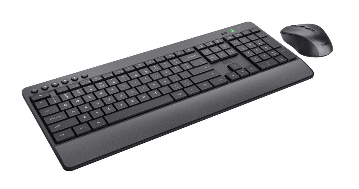 Teclado Trust Trezo Inalámbrico Completo Con Ratón Incluido Y Teclas Multimedia