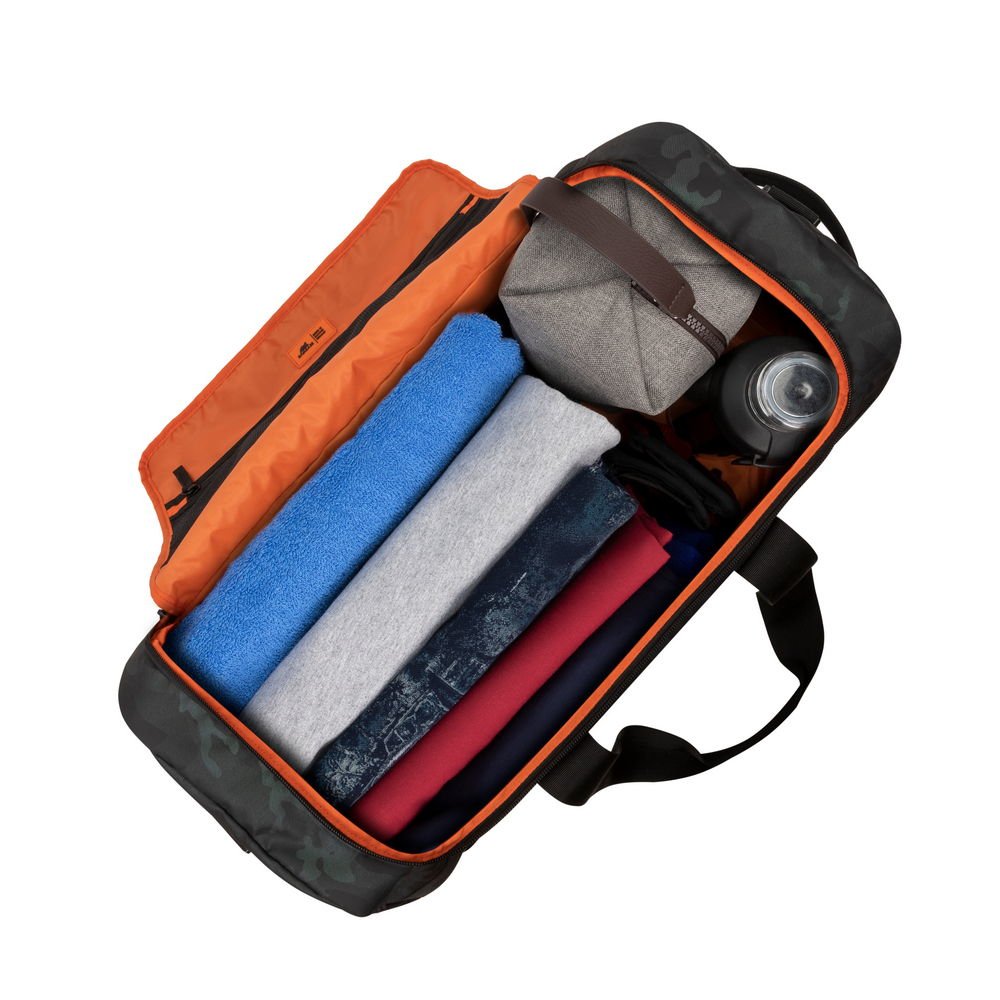 Rivacase Sherwood Bolso De Lona 50 L Poliéster, Poliuretano Camuflaje Gris Camo 7642