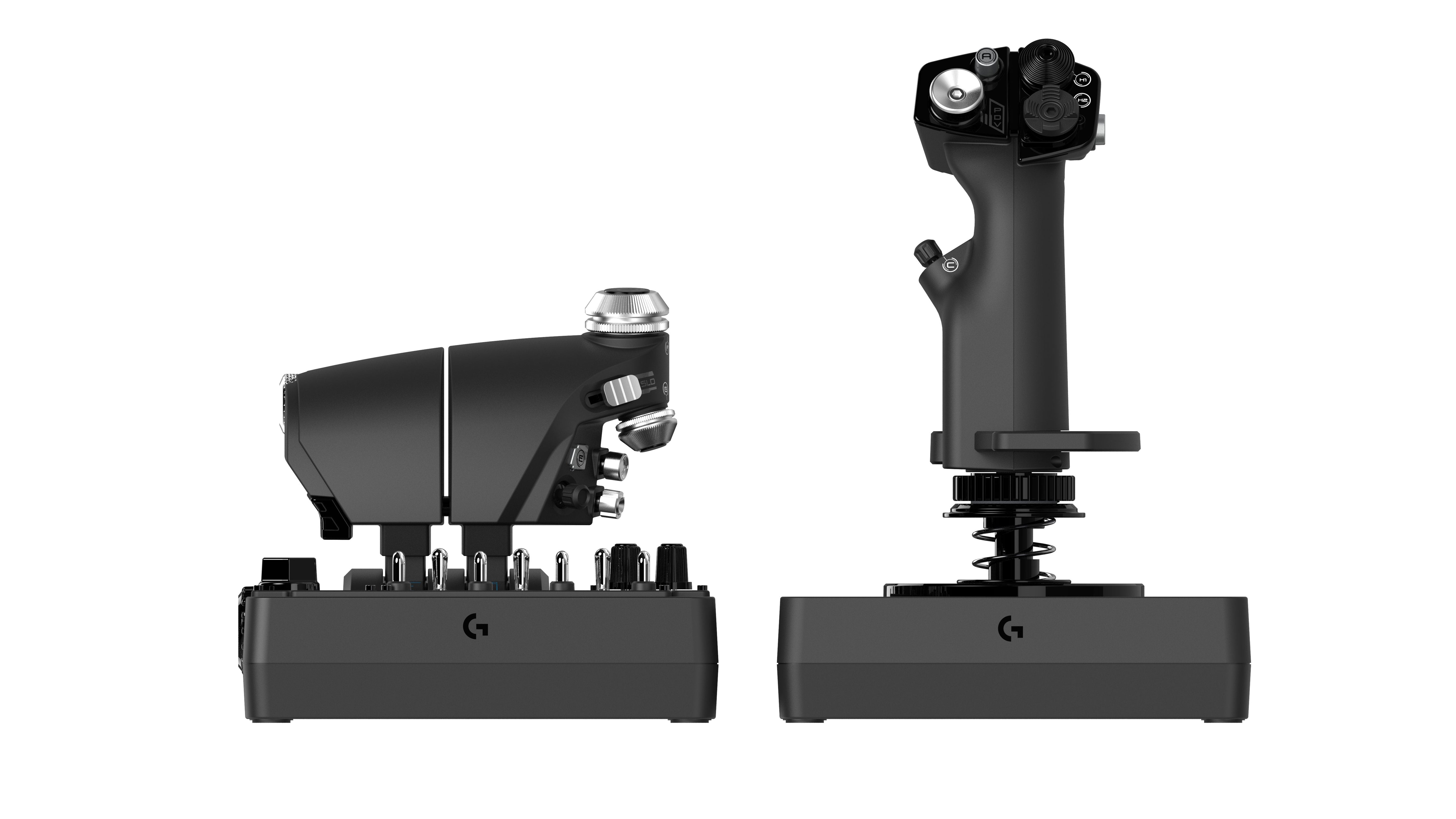 Logitech X56 Hotas Joystick + Acelerador Usb - Iluminacion Rgb - 31 Botones Programables, 13 Ejes Y 5 Selectores De