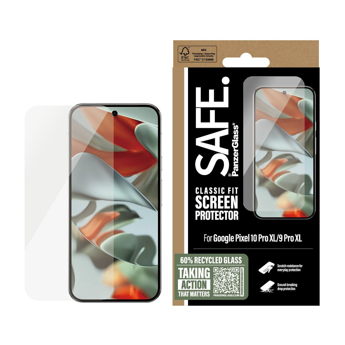EAN 5715685029103 - PanzerGlass SAFE. by ® Screen Protector Google Pixel 10 Pro XL | 9 Pro XL | Classic Fit Protector de pant imagen 2