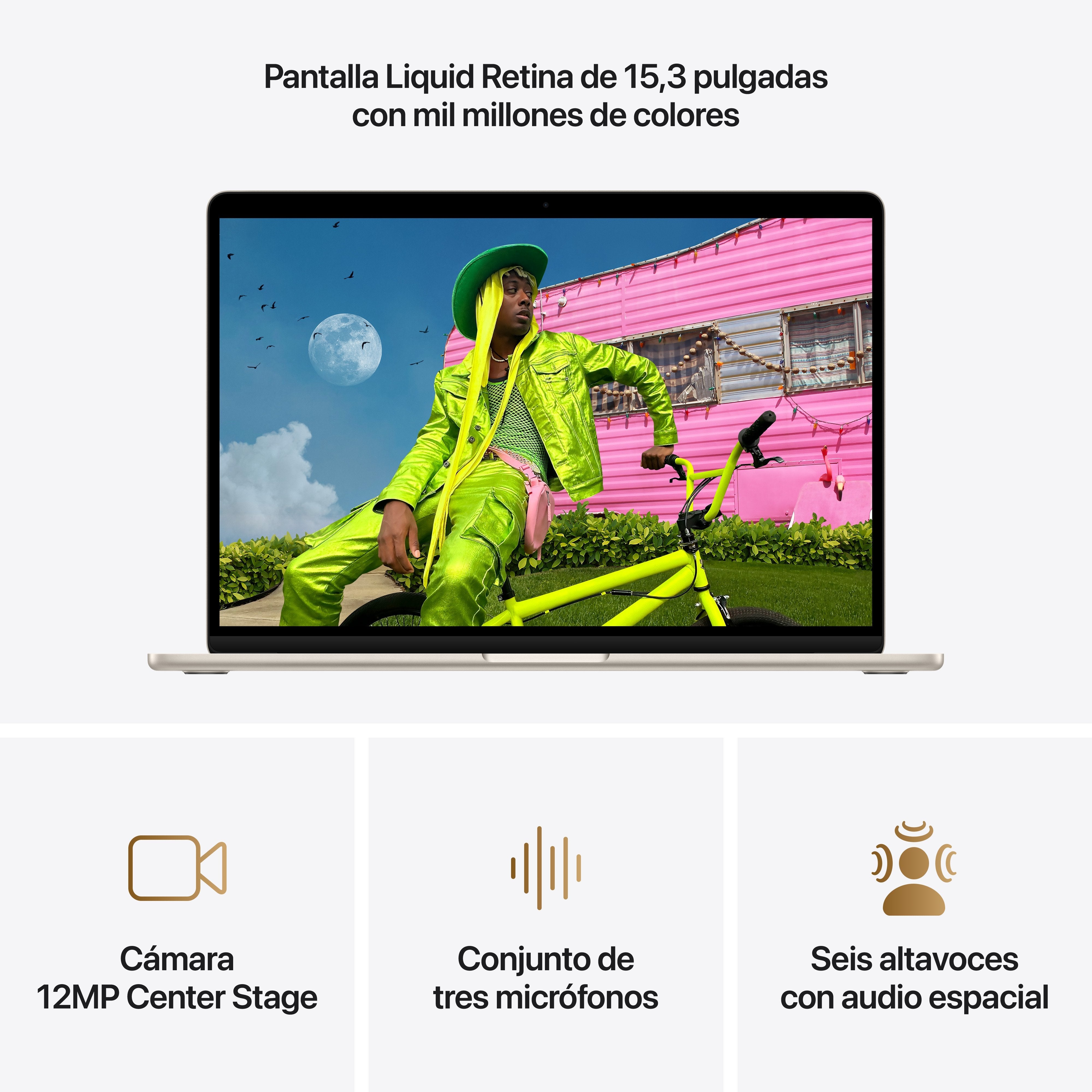 Apple Macbook Air 15,3' M5 10-Core Cpu 16gb 1tb Ssd 10-Core Gpu Blanco Estrella