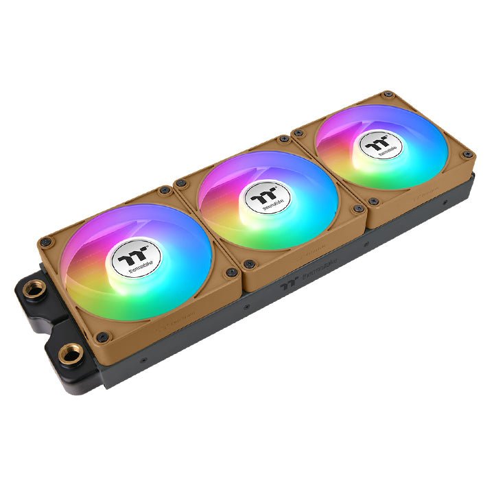 Ventilador De Refrigeración Para Pc Thermaltake Ct120 Ex Argb Sync, Color Arena Grava, Marrón Claro, Paquete De 3, 120 Mm Cl-F216-Pl12gs-A