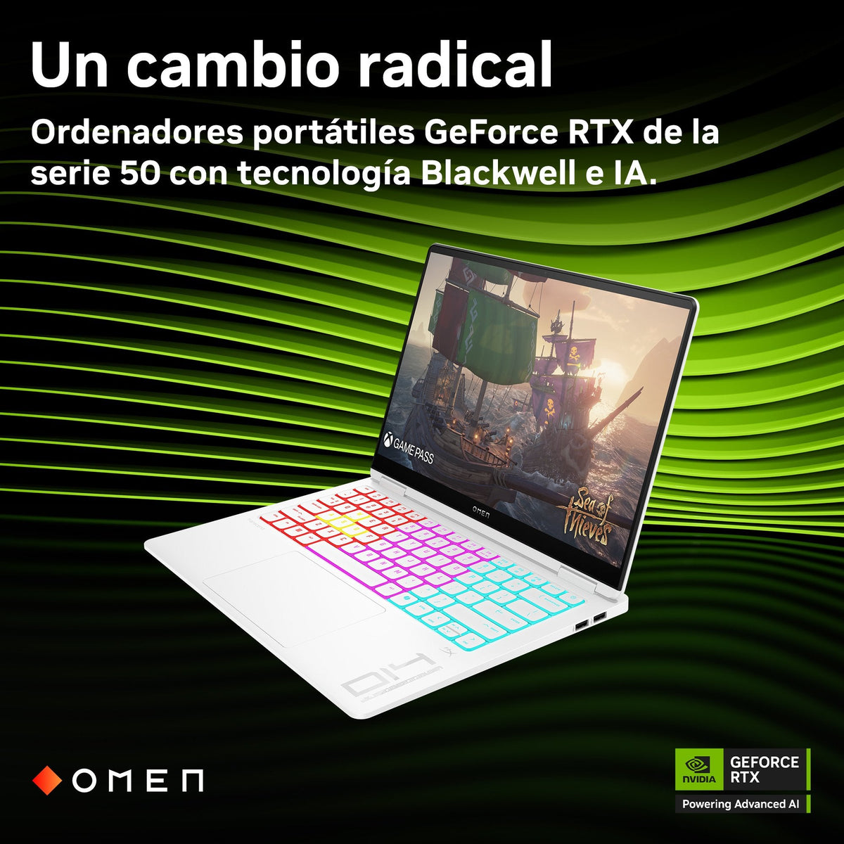Portátil Gaming Hp Omen Transcend 14-Fb1002ns, Intel Core Ultra 7 255h, 32gb, 1tb Ssd, Nvidia Geforce Rtx 5060 8gb, 14" Oled, W11 - Blanco