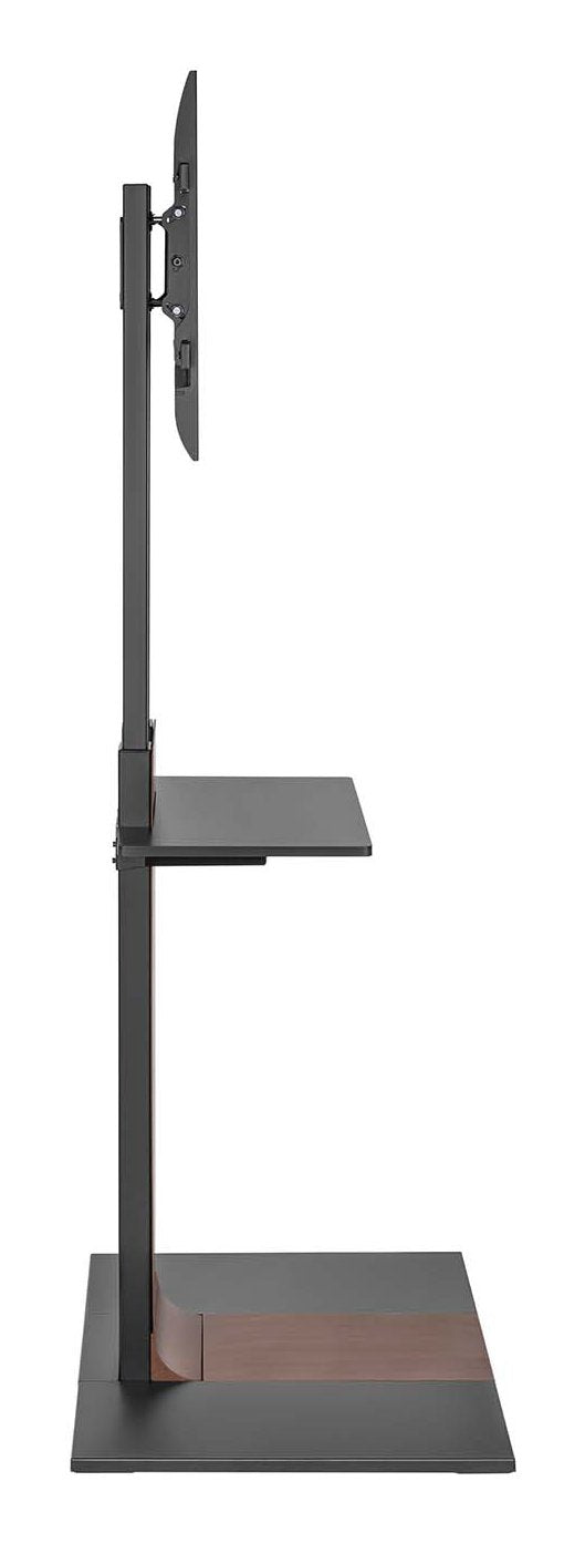 Aisens Soporte De Suelo Con Bandeja Dvd Para Monitor/Tv 50kg De 37-86, Negro-Marron