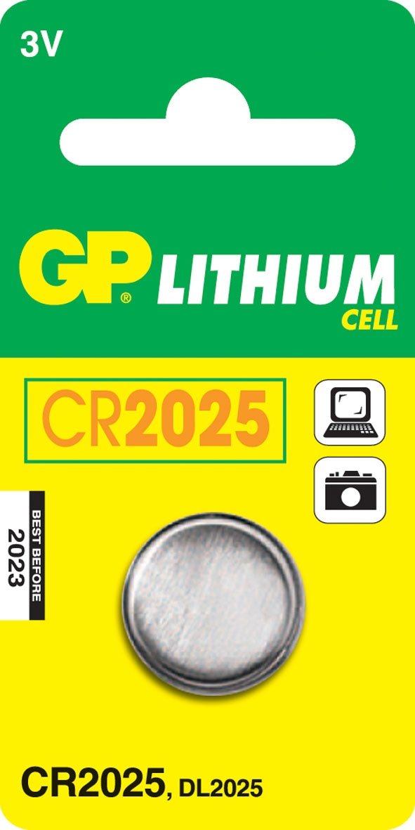 Lithium Button Cell Cr2025 Blister With 1 Battery. 3v