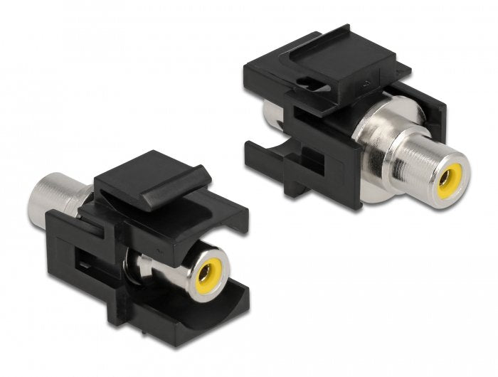 Keystone Modul Cinch Buchse > Cinch Buchse Gelb Schwarz