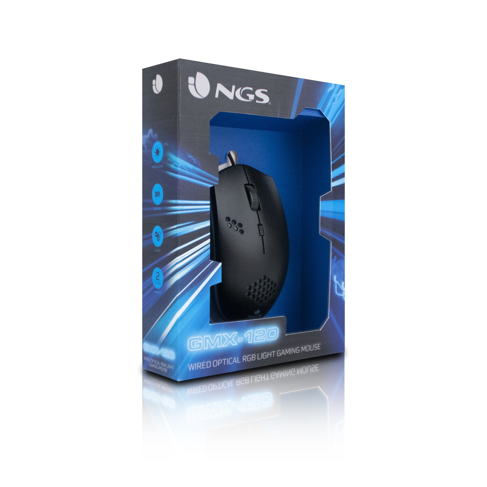 EAN 8435430618211 - NGS GMX-120 ratón Juego Ambidextro USB tipo A Óptico 1200 DPI imagen 7