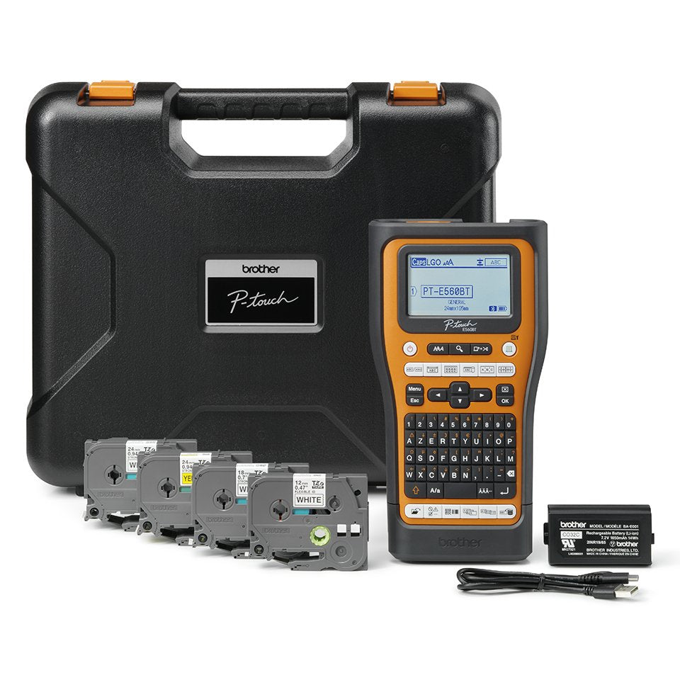 Brother Bluetooth Connectable Electrician Labeller 24mm Max Tape Qwerty Keyboard Delivered With Case And 4 Ribbons